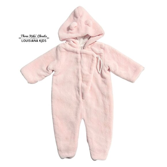 Angel Dear Other - Angel Dear 0-3m Pink Hooded Bunting Coat